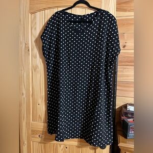 Emery Rose black and white polka dot dress